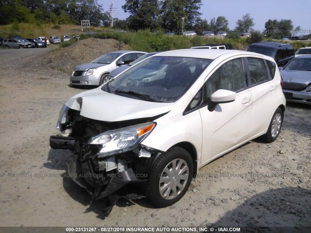 3N1CE2CP9FL353841 - 2015 NISSAN VERSA NOTE S/S PLUS/SV/SL/SR WHITE photo 2