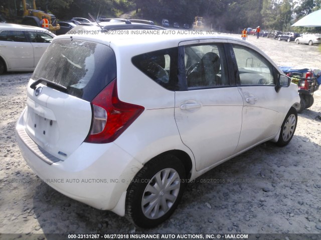 3N1CE2CP9FL353841 - 2015 NISSAN VERSA NOTE S/S PLUS/SV/SL/SR WHITE photo 4