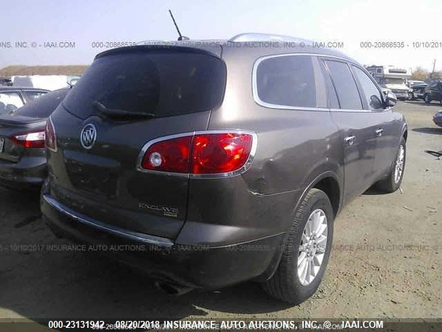 5GAKVBED3BJ214870 - 2011 BUICK ENCLAVE CXL BROWN photo 4