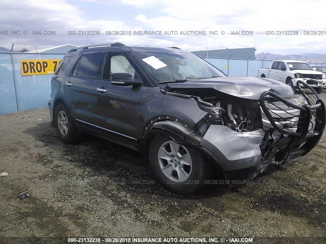 1FM5K8D81DGC15328 - 2013 FORD EXPLORER XLT GRAY photo 1