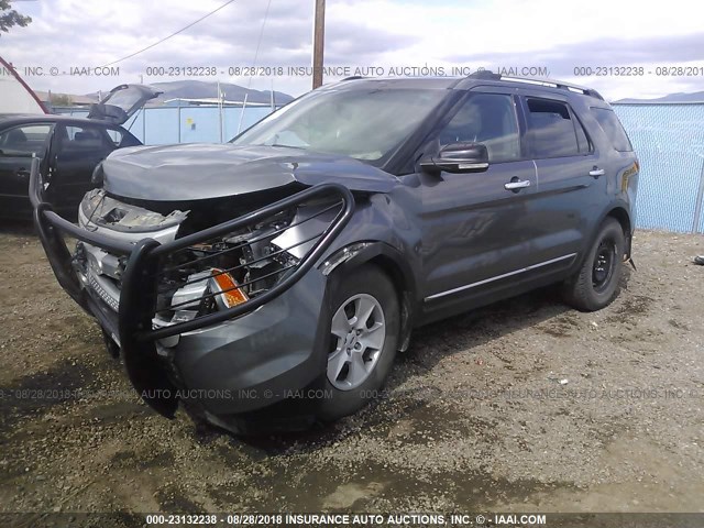 1FM5K8D81DGC15328 - 2013 FORD EXPLORER XLT GRAY photo 2