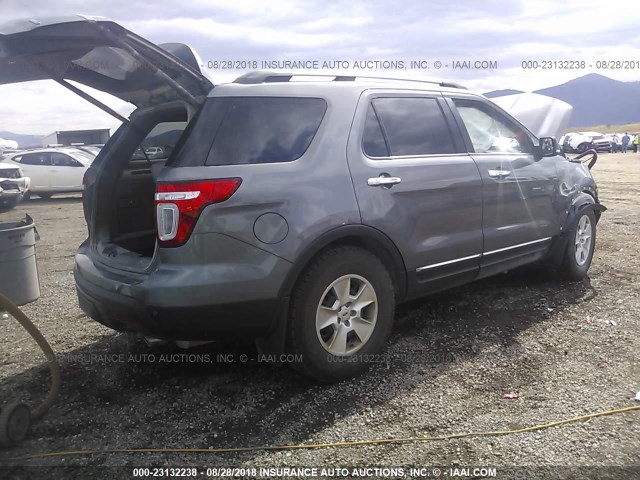 1FM5K8D81DGC15328 - 2013 FORD EXPLORER XLT GRAY photo 4