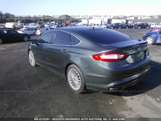 3FA6P0K97GR157994 - 2016 FORD FUSION TITANIUM GREEN photo 3