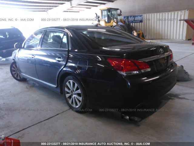 4T1BK3DB6BU410258 - 2011 TOYOTA AVALON LIMITED BLACK photo 3