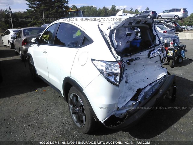 3CZRU6H50JM706747 - 2018 HONDA HR-V EX WHITE photo 3