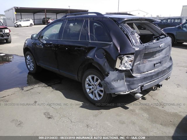 2FMDK4JC6EBB30345 - 2014 FORD EDGE SEL PURPLE photo 3