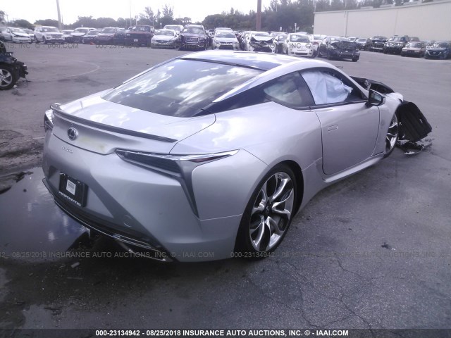 JTHHP5AY0JA005435 - 2018 LEXUS LC 500 SILVER photo 4