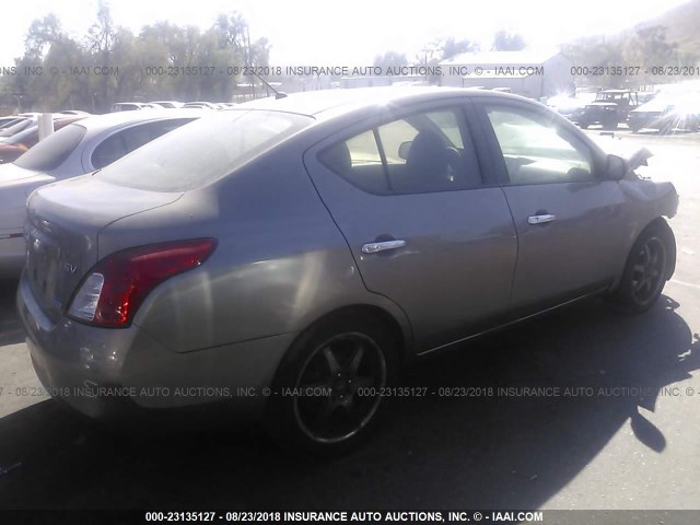 3N1CN7AP8CL897162 - 2012 NISSAN VERSA S/SV/SL GRAY photo 4