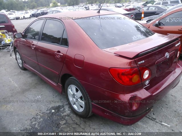 1NXBR32E93Z127010 - 2003 TOYOTA COROLLA CE/LE/S RED photo 3