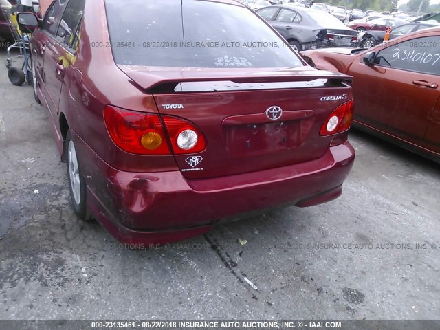 1NXBR32E93Z127010 - 2003 TOYOTA COROLLA CE/LE/S RED photo 6