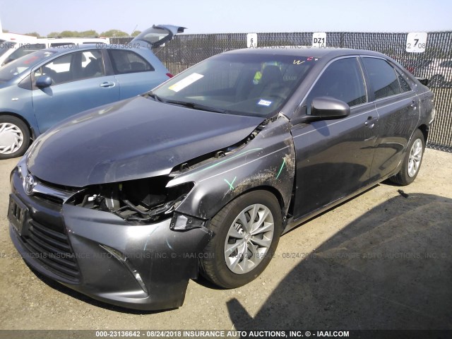 4T1BF1FK7HU332121 - 2017 TOYOTA CAMRY LE/XLE/SE/XSE GRAY photo 2