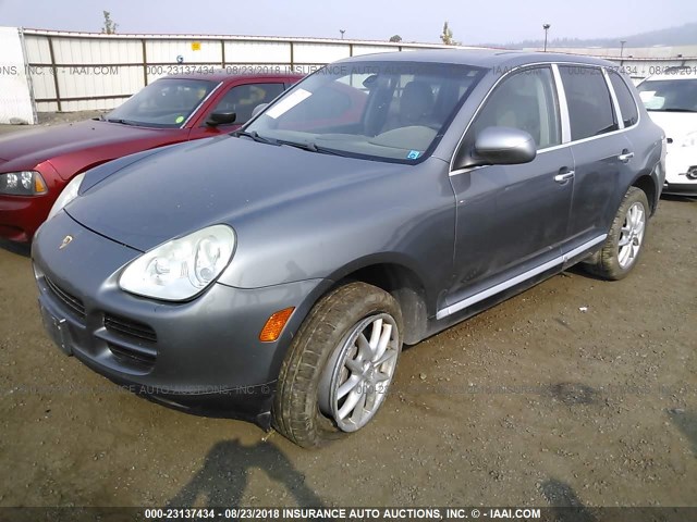 WP1AB29P74LA69734 - 2004 PORSCHE CAYENNE S GRAY photo 2