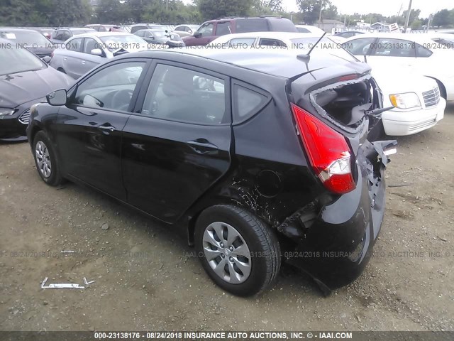 KMHCT5AE7FU232040 - 2015 HYUNDAI ACCENT BLACK photo 3