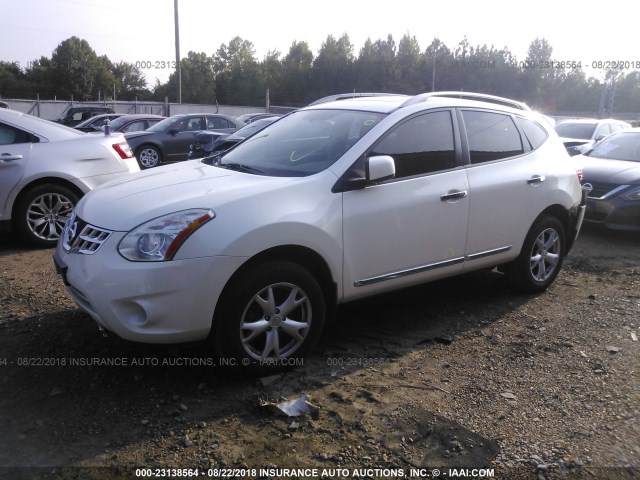 JN8AS5MT9BW175495 - 2011 NISSAN ROGUE S/SV/KROM WHITE photo 2