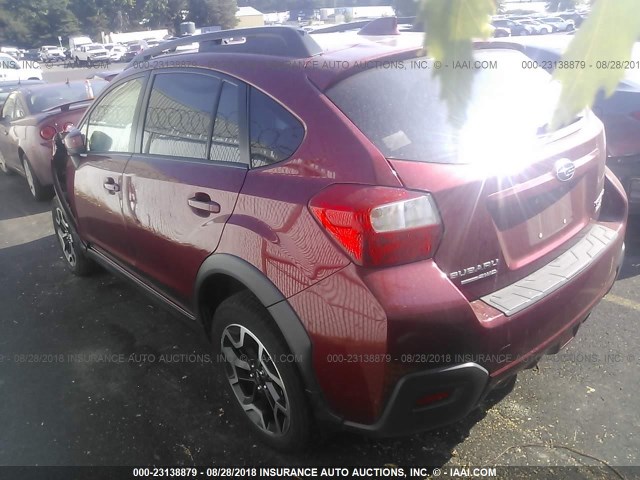 JF2GPADC7GH291954 - 2016 SUBARU CROSSTREK PREMIUM MAROON photo 3