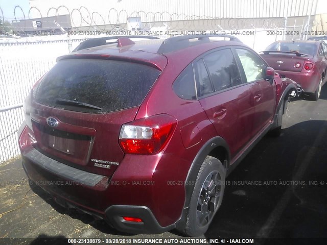 JF2GPADC7GH291954 - 2016 SUBARU CROSSTREK PREMIUM MAROON photo 4