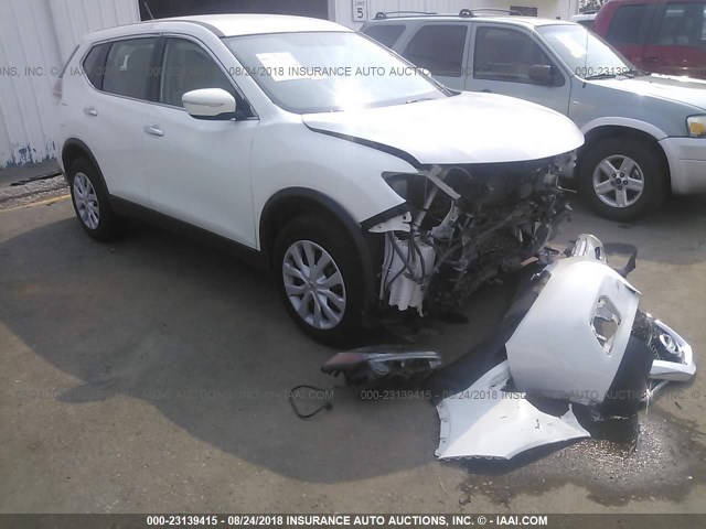 5N1AT2MV3FC857154 - 2015 NISSAN ROGUE S/SL/SV WHITE photo 1