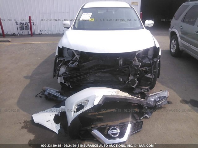 5N1AT2MV3FC857154 - 2015 NISSAN ROGUE S/SL/SV WHITE photo 6