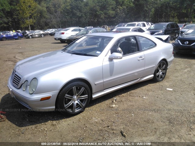 WDBLJ70G32F195641 - 2002 MERCEDES-BENZ CLK 430 SILVER photo 2