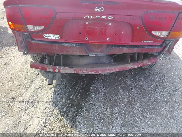 1G3NF52E6YC342654 - 2000 OLDSMOBILE ALERO GLS RED photo 6