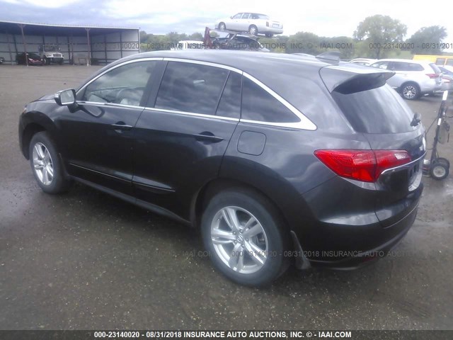 5J8TB4H57FL009267 - 2015 ACURA RDX TECHNOLOGY GRAY photo 3