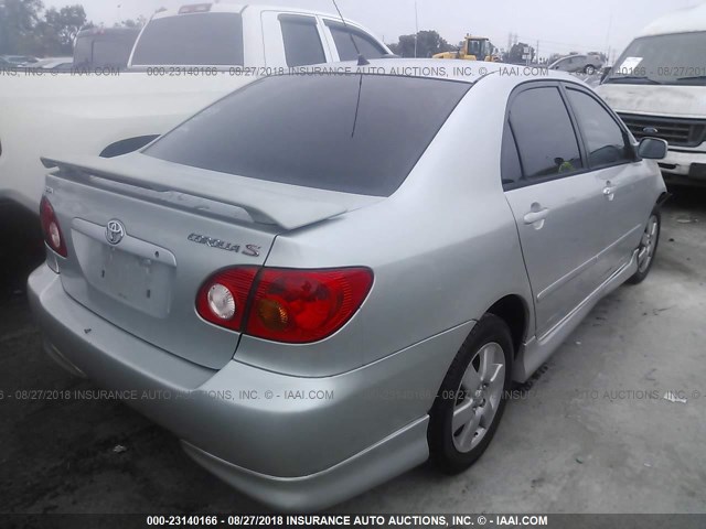 1NXBR32E64Z264312 - 2004 TOYOTA COROLLA CE/LE/S SILVER photo 4