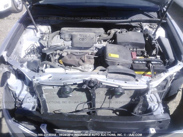 4T4BF1FK7CR180629 - 2012 TOYOTA CAMRY SE/LE/XLE 银色 照片 10