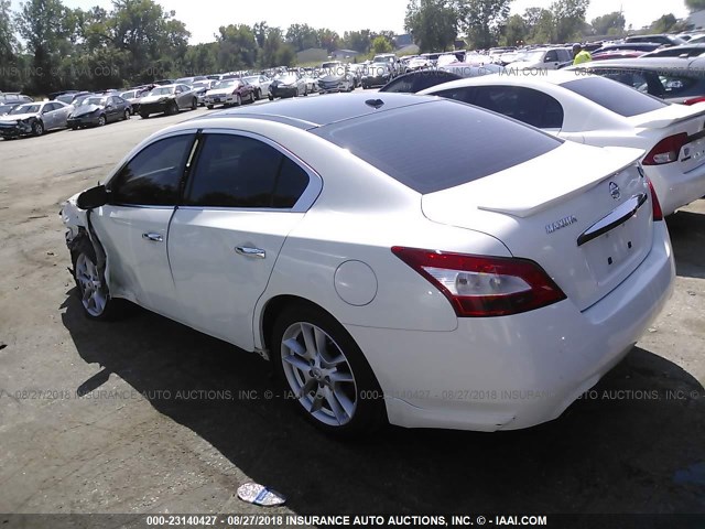 1N4AA5AP2BC837978 - 2011 NISSAN MAXIMA S/SV WHITE photo 3