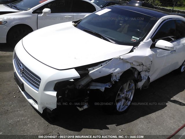 1N4AA5AP2BC837978 - 2011 NISSAN MAXIMA S/SV WHITE photo 6