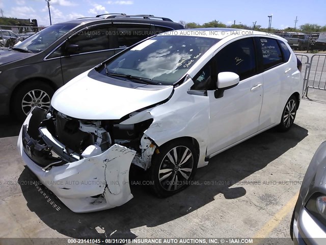 JHMGK5H79GS003810 - 2016 HONDA FIT EX/EXL WHITE photo 2