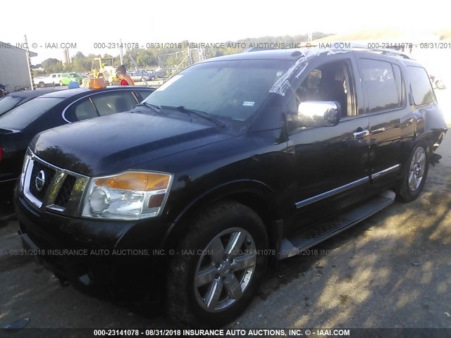 5N1BA0NF8AN603152 - 2010 NISSAN ARMADA PLATINUM BLACK photo 2