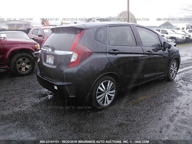 JHMGK5H76GS004946 - 2016 HONDA FIT EX/EXL BLACK photo 4