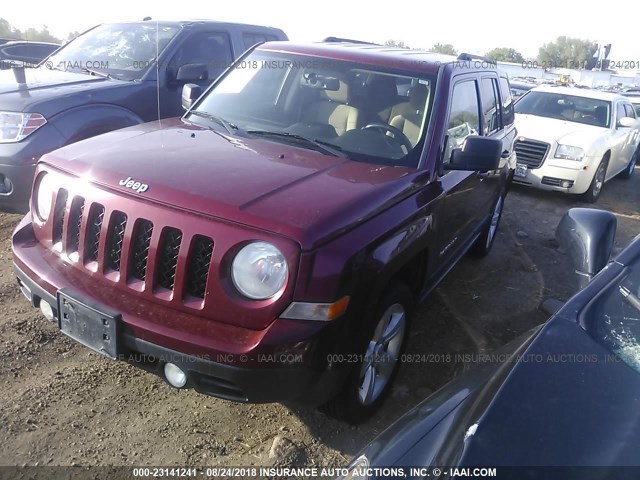 1C4NJRFB8CD717016 - 2012 JEEP PATRIOT LATITUDE BURGUNDY photo 2