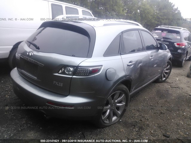 JNRAS08W96X206358 - 2006 INFINITI FX35 GRAY photo 4