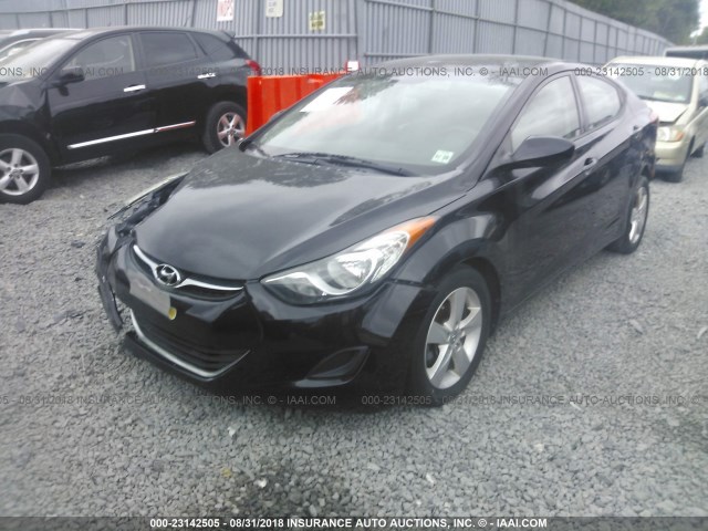 5NPDH4AE2DH375439 - 2013 HYUNDAI ELANTRA GLS/LIMITED BLACK photo 2