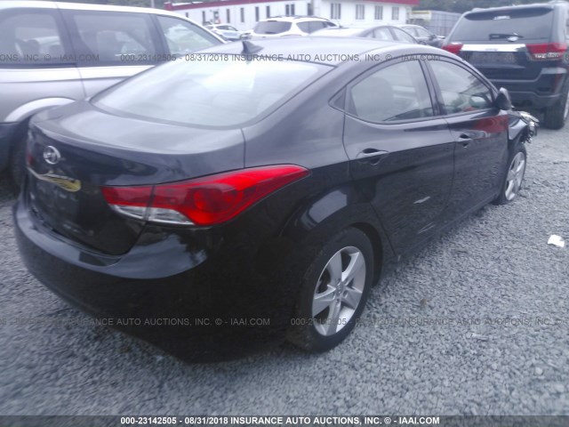 5NPDH4AE2DH375439 - 2013 HYUNDAI ELANTRA GLS/LIMITED BLACK photo 4