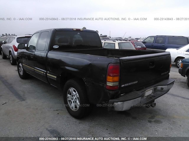 2GCEC19T321189007 - 2002 CHEVROLET SILVERADO C1500 BLACK photo 3