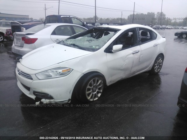 1C3CDFCH8DD299875 - 2013 DODGE DART LIMITED/R/T WHITE photo 2