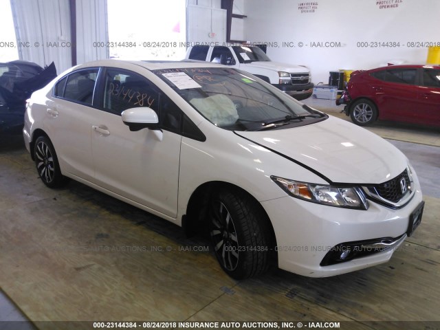 19XFB2F99FE240640 - 2015 HONDA CIVIC EXL WHITE photo 1