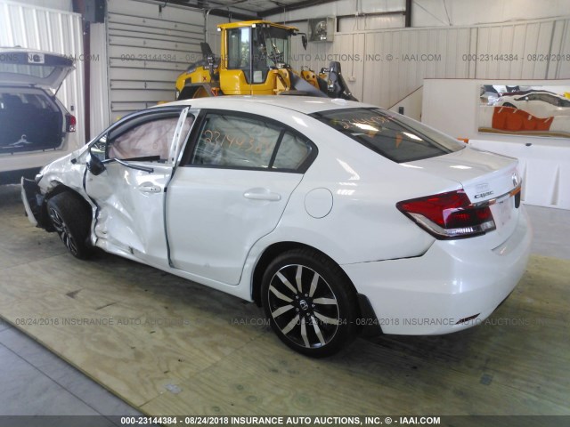 19XFB2F99FE240640 - 2015 HONDA CIVIC EXL WHITE photo 3