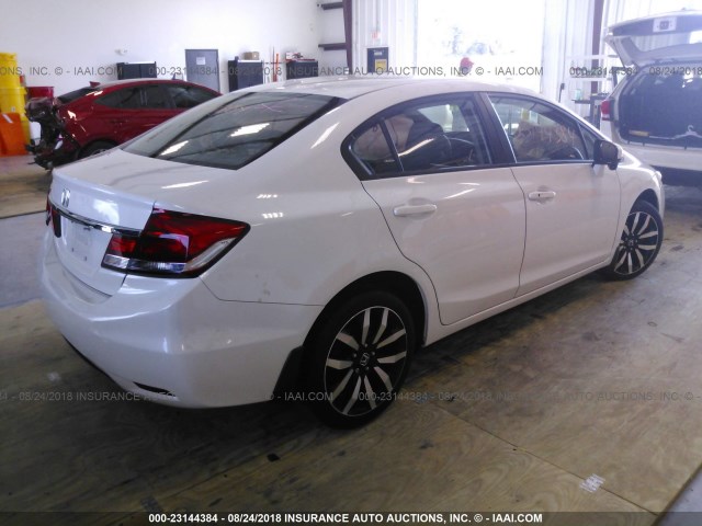 19XFB2F99FE240640 - 2015 HONDA CIVIC EXL WHITE photo 4