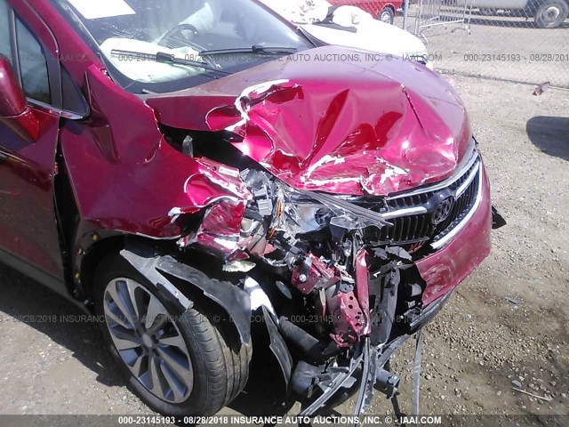 KL4CJESB5JB526615 - 2018 BUICK ENCORE PREFERRED MAROON photo 6