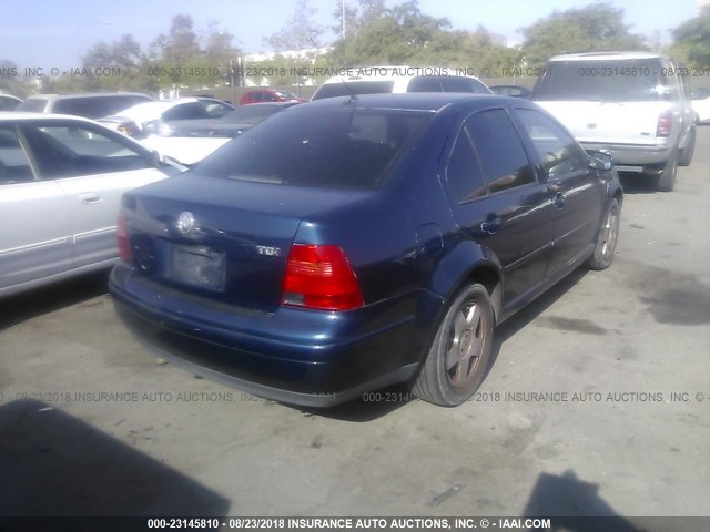 3VWSP69M22M178406 - 2002 VOLKSWAGEN JETTA GLS TDI BLUE photo 4