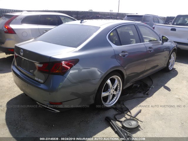 JTHBE1BLXD5021811 - 2013 LEXUS GS 350 GRAY photo 4