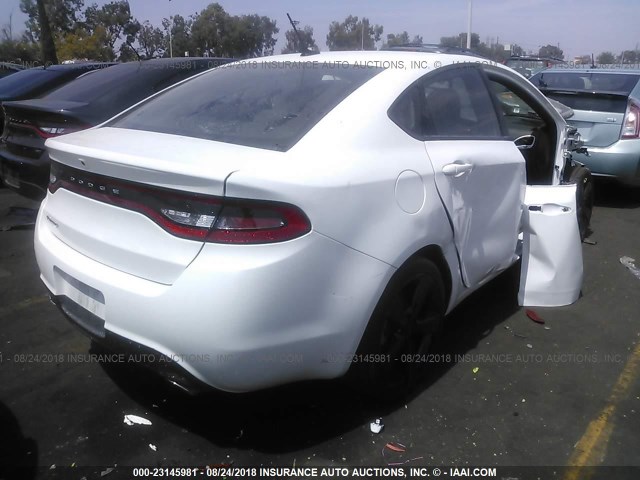 1C3CDFBB0GD519432 - 2016 DODGE DART SXT WHITE photo 4