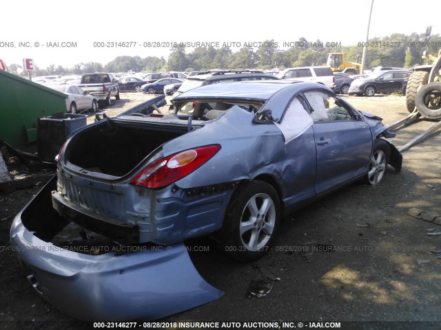 4T1CA30P26U077121 - 2006 TOYOTA CAMRY SOLARA SE/SLE BLUE photo 4