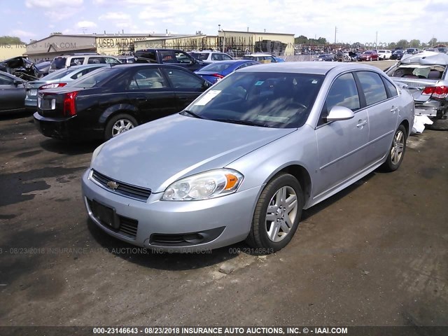 2G1WC57M691315452 - 2009 CHEVROLET IMPALA 2LT SILVER photo 2