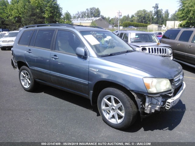 JTEDW21A370020851 - 2007 TOYOTA HIGHLANDER HYBRID BLUE photo 1