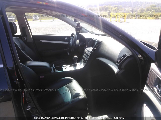 JNKCV61F99M362370 - 2009 INFINITI G37 BLACK photo 5