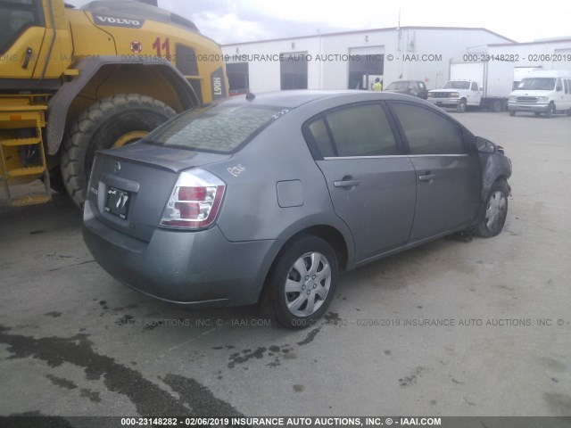 3N1AB61E78L701017 - 2008 NISSAN SENTRA 2.0/2.0S/2.0SL GRAY photo 4